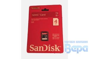 Карта памяти SanDisk  4Gb Class 4