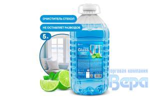 Очиститель стекол Clean Glass 5л (ЭКОНОМ) Голубая лагуна GraSS зеркал, пластика, хрома и кафеля