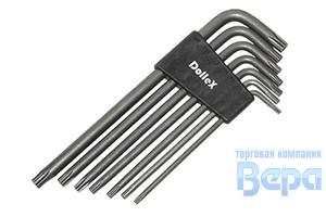 Набор ключей TORX  7 пр.T10-T50 Г-образных Dollex