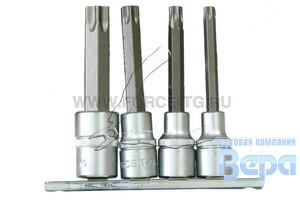 Набор насадок  4 пр. TORX 1/2", удлиненные