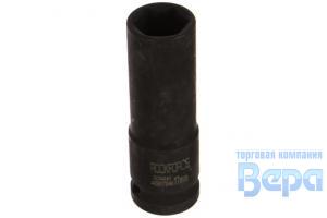 Головка 1/2" DR 17мм 6-гранная L=80мм ударная удлиненная тонкостенная,сталь повышенной прочности