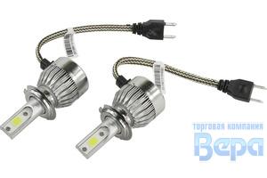 Лампа диод H 7 COB Standart 12V 2400lm, радиатор охлаждения