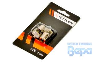 Лампа P21W (BA15s - 1-конт)  3LED 12V (к-т/2шт) ORANGE (габарит,поврот,стоп-сигнал)