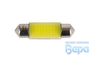 Лампа диод салонная C5W (SV8,5)   COB 36мм WHITE (к-т/ 2шт) 12V.