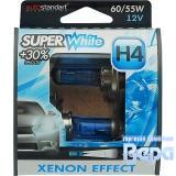 Лампа H 4 (P43t-38)  60/55W 12V + 30% Super White (компл/2шт)