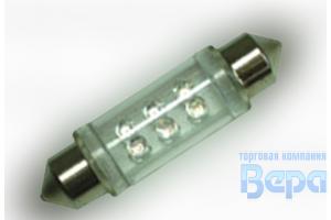 Лампа салонная C10W (SV8.5) 36мм 6LED WHITE