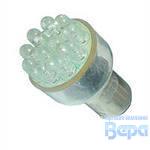 Лампа диод P21W (BA15s - 1-конт) 12LED 12V Blue