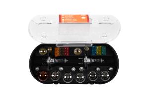 Лампы запасные BOX (компл./16шт) Н4x2,P21Wx2,P21/5Wx3,C5Wx3,C10Wx3,PY21Wx1,R5Wx1,R10Wx1+предохрани