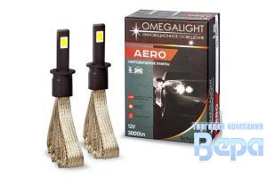 Лампа диод H 1 COB Aero 12V 3000lm, ленточный радиатор охлаждения