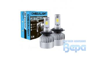 Лампа диод H 1 COB Standart 12V 2400lm,радиатор охлаждения