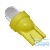 Лампа диод Т10 (W5W) б/цок. 1LED YELLOW ROUND