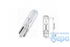 Лампа T5 (W1.2W) (W2X4.6d) б/цок 24V