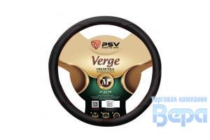 Оплeтка "М" (38 см) Эко-кожа (черный) перфорация с красными массажными вставками NOVA BRIGHT