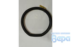 Оплeтка "М" (38 см) Эко-кожа снизу прямая на Китайские авто (черный/белая строчка)