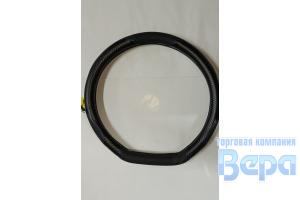 Оплeтка "М" (38 см) Эко-кожа снизу прямая на Китайские авто (черный/синий)