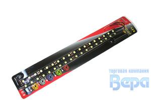 Подсветка неоновая лента  30см.(синяя) 18SMD 5050 (блистер/2шт) черная основа