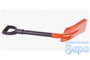 Лопата для снега (65см) ковш 20см, Закругленная. Металл.ручка