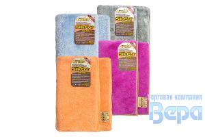Салфетка-микрофибра 42 х 66 см SilkFur, 300г/м 8-кратное водопоглощение. Цвет в ассортименте.