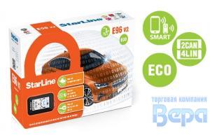 Сигнализация StarLine E96 V2 GSM ЕСО 2CAN+4LIN АВТОЗАПУСК 1 брелок