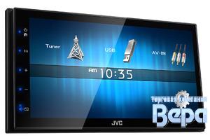 Автомагнитола JVC KW-M14 2DIN 6.8'' СНИЖЕНИЕ ЦЕНЫ! /без диска/ USB,iPod/iPhone