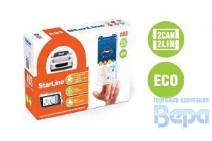 Сигнализация StarLine A93 V2 2CAN+2LIN ECO АВТОЗАПУСК 1 брелок (опция GPS/GSM)