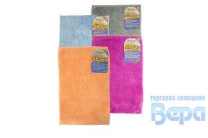 Салфетка-микрофибра 26 х 42 см SilkFur, 300г/м 8-кратное водопоглощение. Цвет в ассортименте.