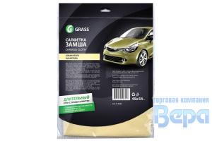 Салфетка-замша 45 x 54 см 'GraSS' АЛЬКАНТАРА желтая для протир. и сушки кузова