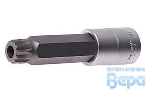Насадка 1/2"DR сплайн М16х100мм, удлиненная (с отвертстием)