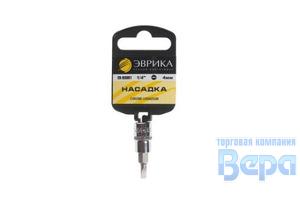 Насадка 1/4"DR шлиц 4 мм (c держателем)