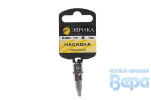 Насадка 1/4"DR шлиц 7 мм (c держателем)