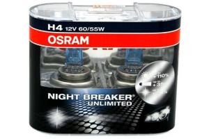 Лампа H 4 (P43t-38)  60/55W 12V +110% NIGHT BREAKER UNLIMITED (евробокс/2шт)