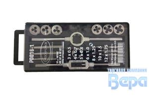 Набор метчиков и плашек метрический 16пр