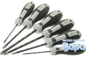 Набор отверток  6пр. (SL3.5 3x75, SL5.5 5x100, SL6.5 6x125; PH0 3x75, PH1 5x100,PH2 6х125) ЭВРИКА