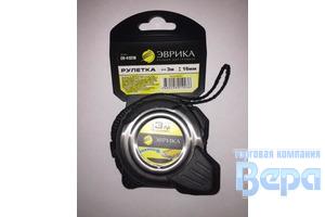 Рулетка  3м х16мм SILVER металл.корпус 2 фиксатора с держателем