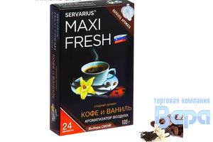 Ароматизатор под сиденье гелевый 'MAXI FRESH' (100 гр) Кофе и Ваниль (с пробником)