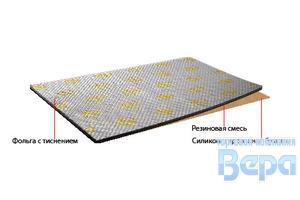 Материал виброизоляционный лист (по 10шт/цена за шт) 750х470х3мм (двери, пол, крыша)