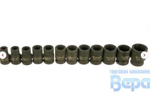 Набор головок ударных 12 пр. 1/2" (10-12,19,21,22,24мм) в металл.кейсе