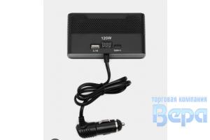 Разветвитель прикуривателя 4 гнезда (USB)+TYPE-C+вольтметр с удлинителем IN-CAR