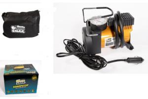 Компрессор 2-х цилиндр AUTOVIRAZH (55л/мин 14А) с манометром, доп. спиральный шланг